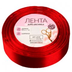 Лента для декора и упаковки Атласная 33 Бордовая 2,5 см 3019777