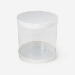 Коробка для торта тубус белая 30х30 см 