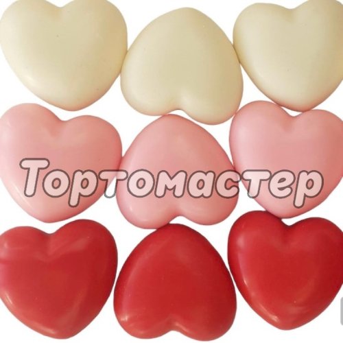 Набор фигурок из шоколадной глазури Сердечки НГ014 НГ014/1