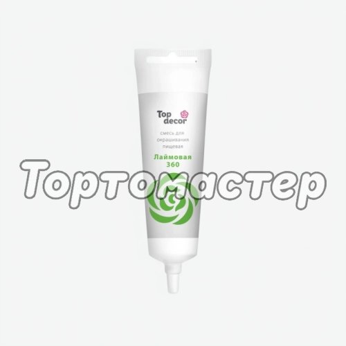 Краситель пищевой гелевый водорастворимый Top Decor "Лаймовый" 100 г hk69928