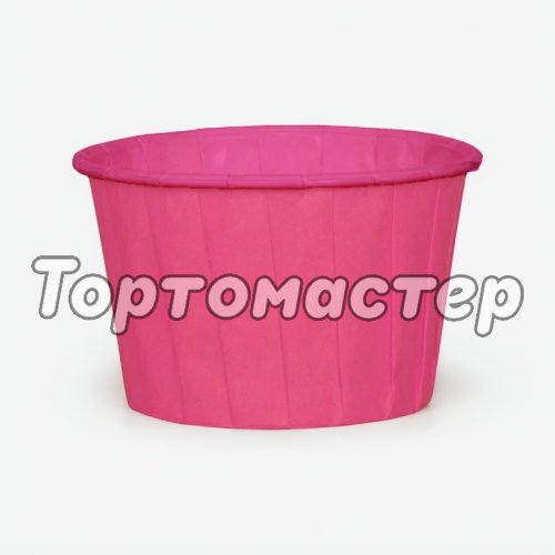 Капсула бумажная с подворотом Ярко-розовая D50 H40 10 шт 36675
