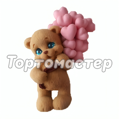 Фигурка из шоколадной глазури Мишка с шариками ГЛ2Д007/8/9/10	