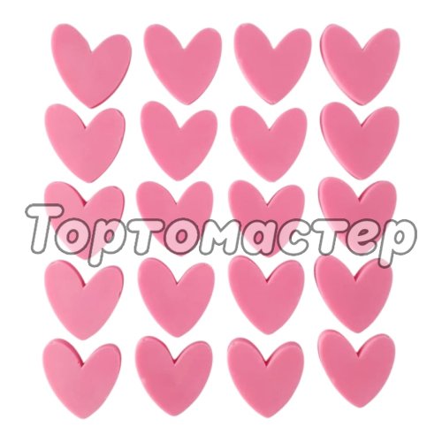 Фигурка из шоколадной глазури "Сердечки тильда мини" 