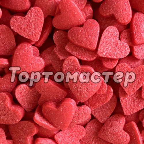 Посыпка кондитерская сердечки "Красные" 50 г tp16052