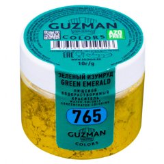 Краситель пищевой сухой водорастворимый GUZMAN 765 Зелёный изумруд 10 г 
