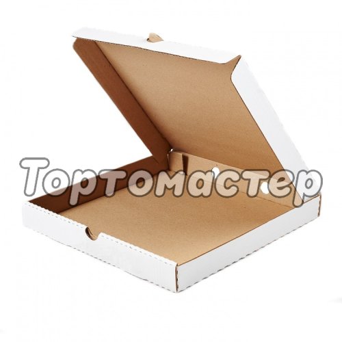 Коробка для сладостей белая 25х25х4 см 