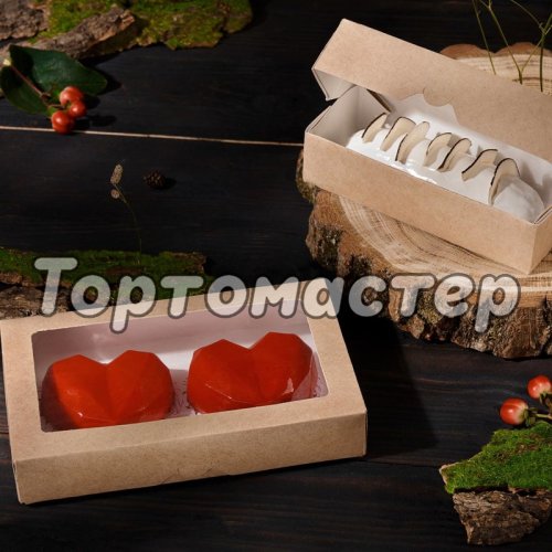 Коробка для сладостей с окном крафт 20х12х4 см OSQ Tabox PRO 1000    ECO Tabox PRO 1000  