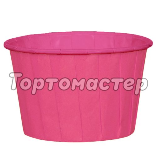 Капсула бумажная с подворотом Ярко-розовая D50 H40 100 шт 36675