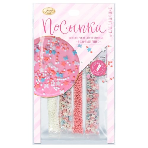 Набор посыпок кондитерских "Розовый микс" 20 г hk55754