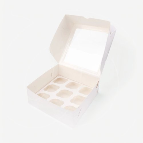 Коробка на 9 капкейков белая ForG MUF 9 PRO I W W