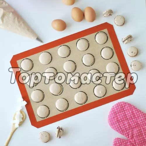 Коврик силиконовый армированный с разметкой для 20 макарон 42х29,5 см 2854778
