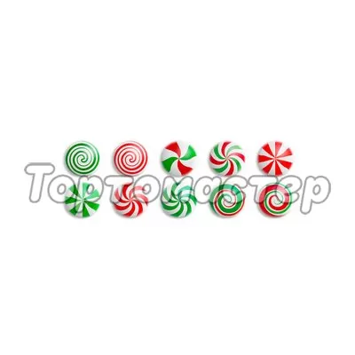 Сахарные фигурки Медальоны Новогодние карамельки 65 г tp87748
